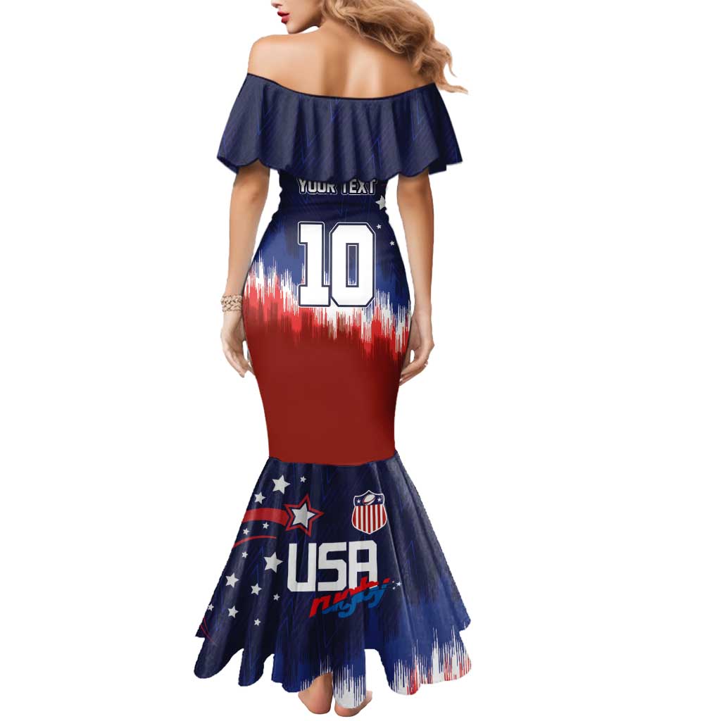 Custom Rugby USA Mermaid Dress American Icon - Wonder Print Shop