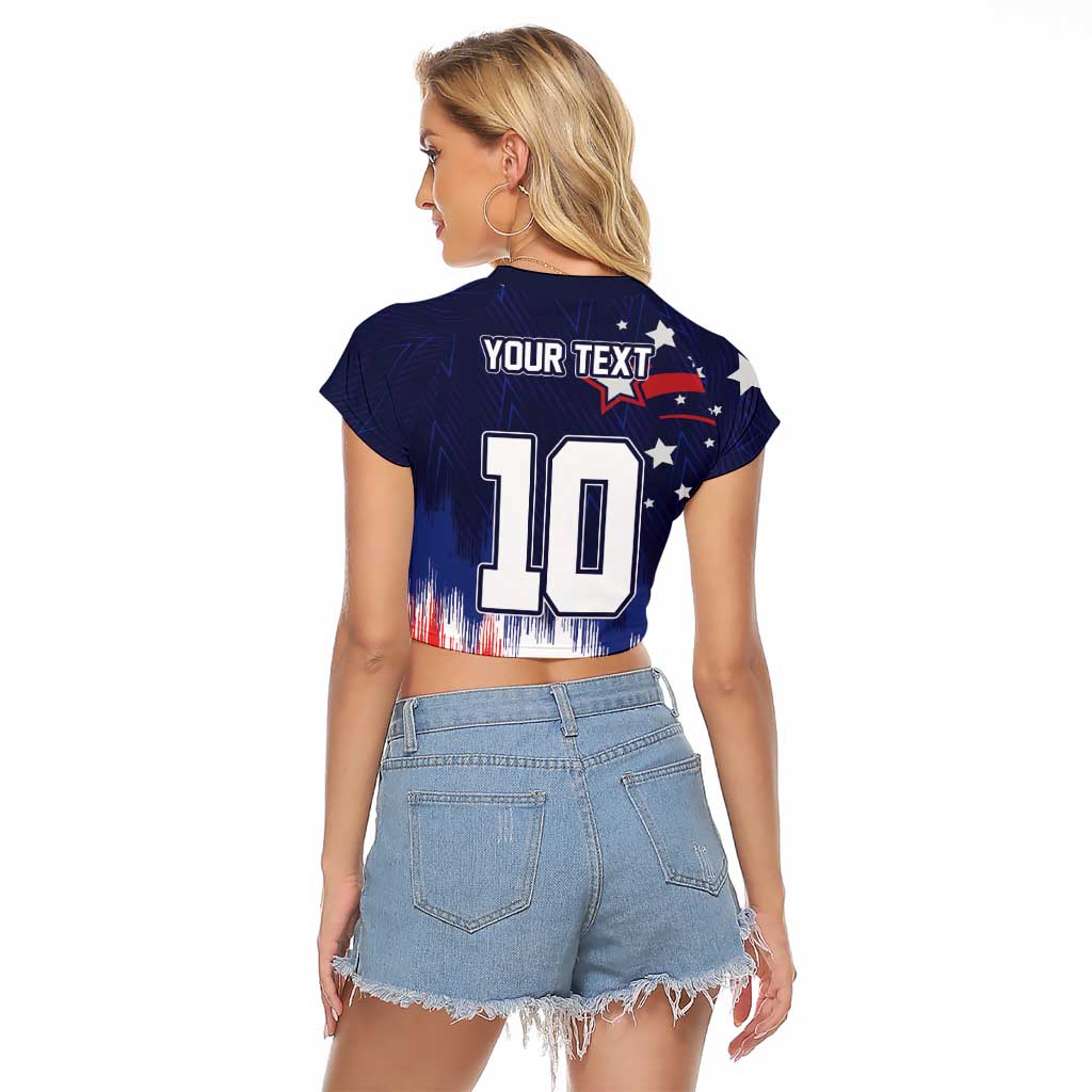 Custom Rugby USA Raglan Cropped T Shirt American Icon - Wonder Print Shop
