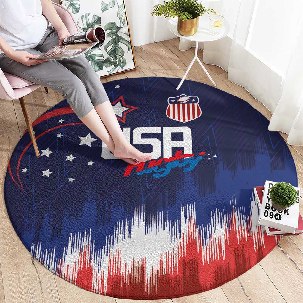 Rugby USA Round Carpet American Icon - Wonder Print Shop