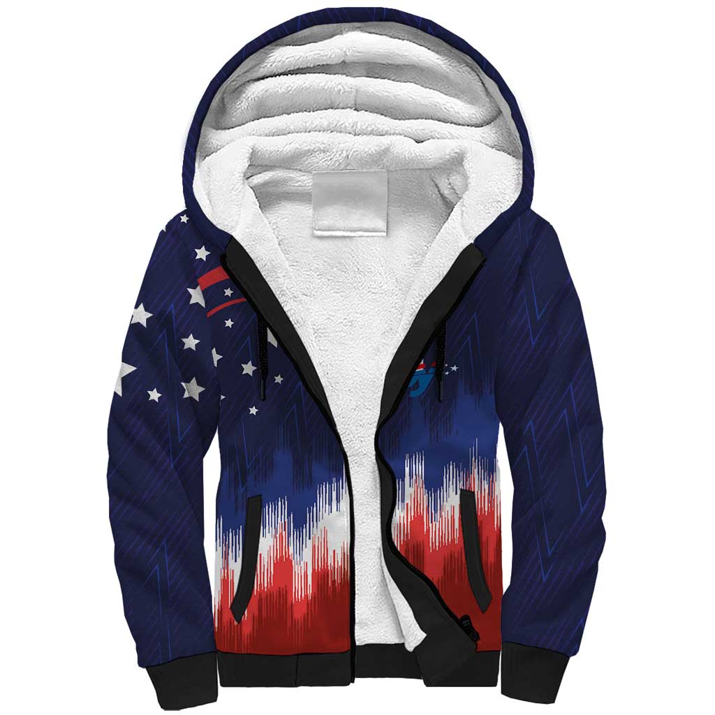 Custom Rugby USA Sherpa Hoodie American Icon - Wonder Print Shop