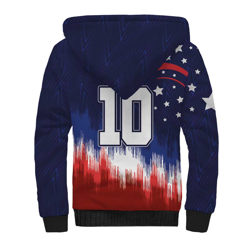 Custom Rugby USA Sherpa Hoodie American Icon - Wonder Print Shop