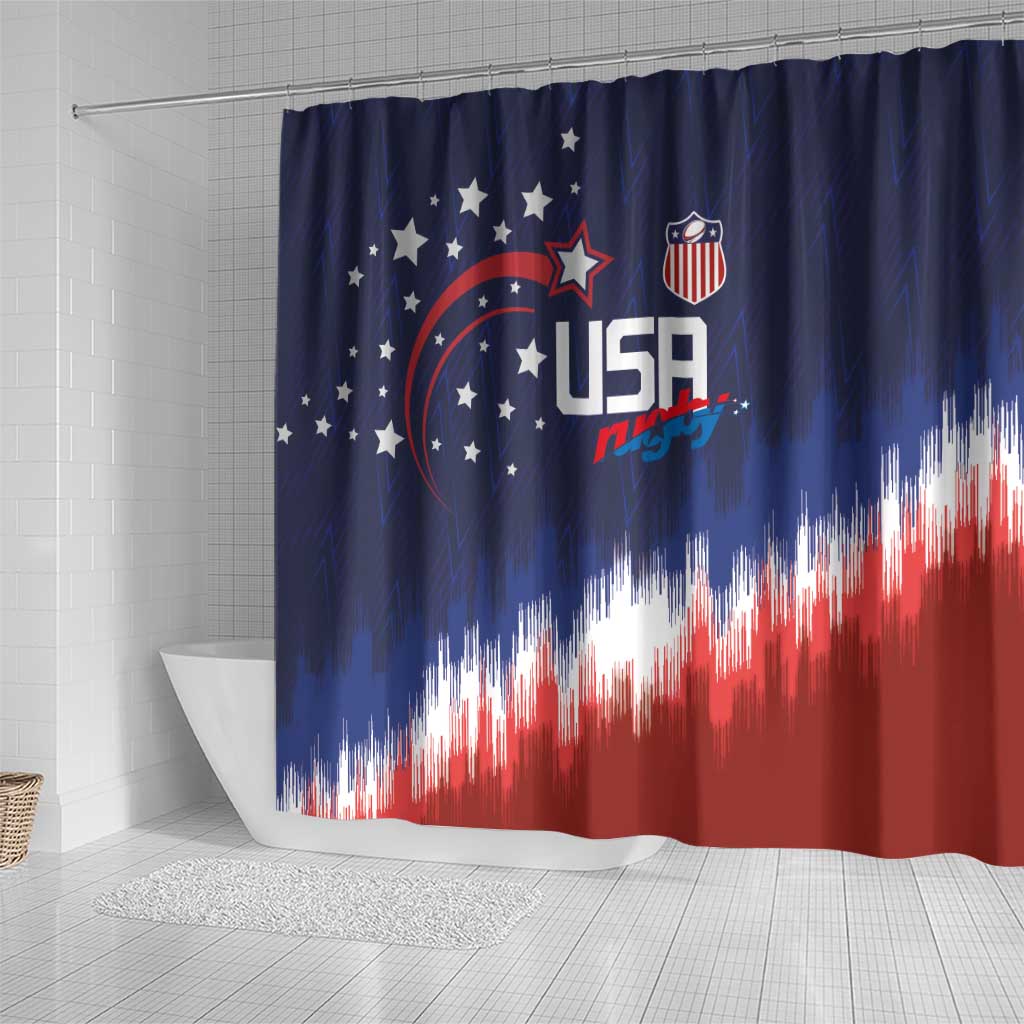 Rugby USA Shower Curtain American Icon - Wonder Print Shop