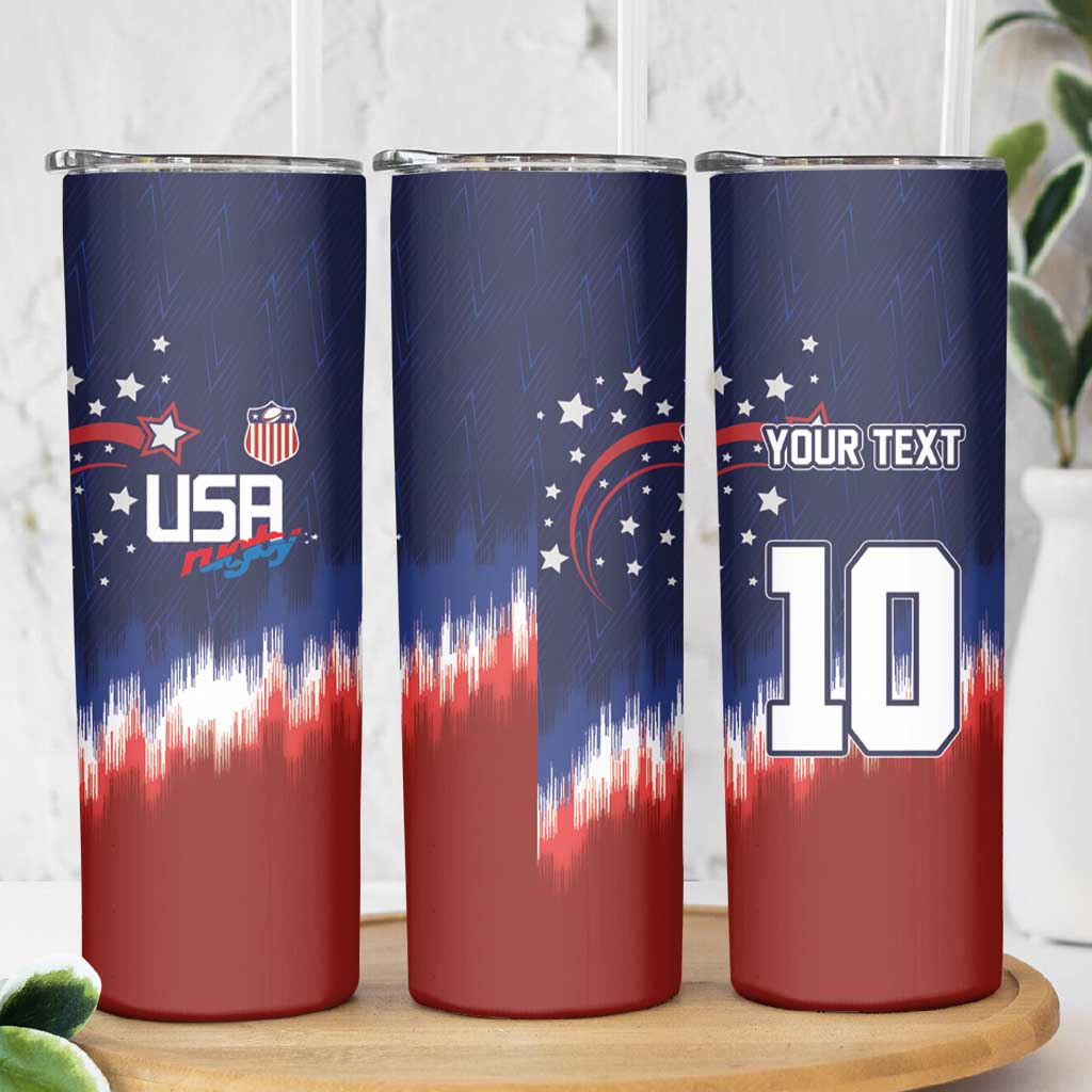 Custom Rugby USA Skinny Tumbler American Icon - Wonder Print Shop