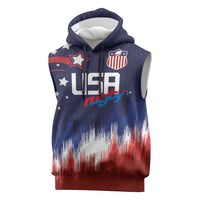 Custom Rugby USA Sleeveless Hoodie American Icon - Wonder Print Shop