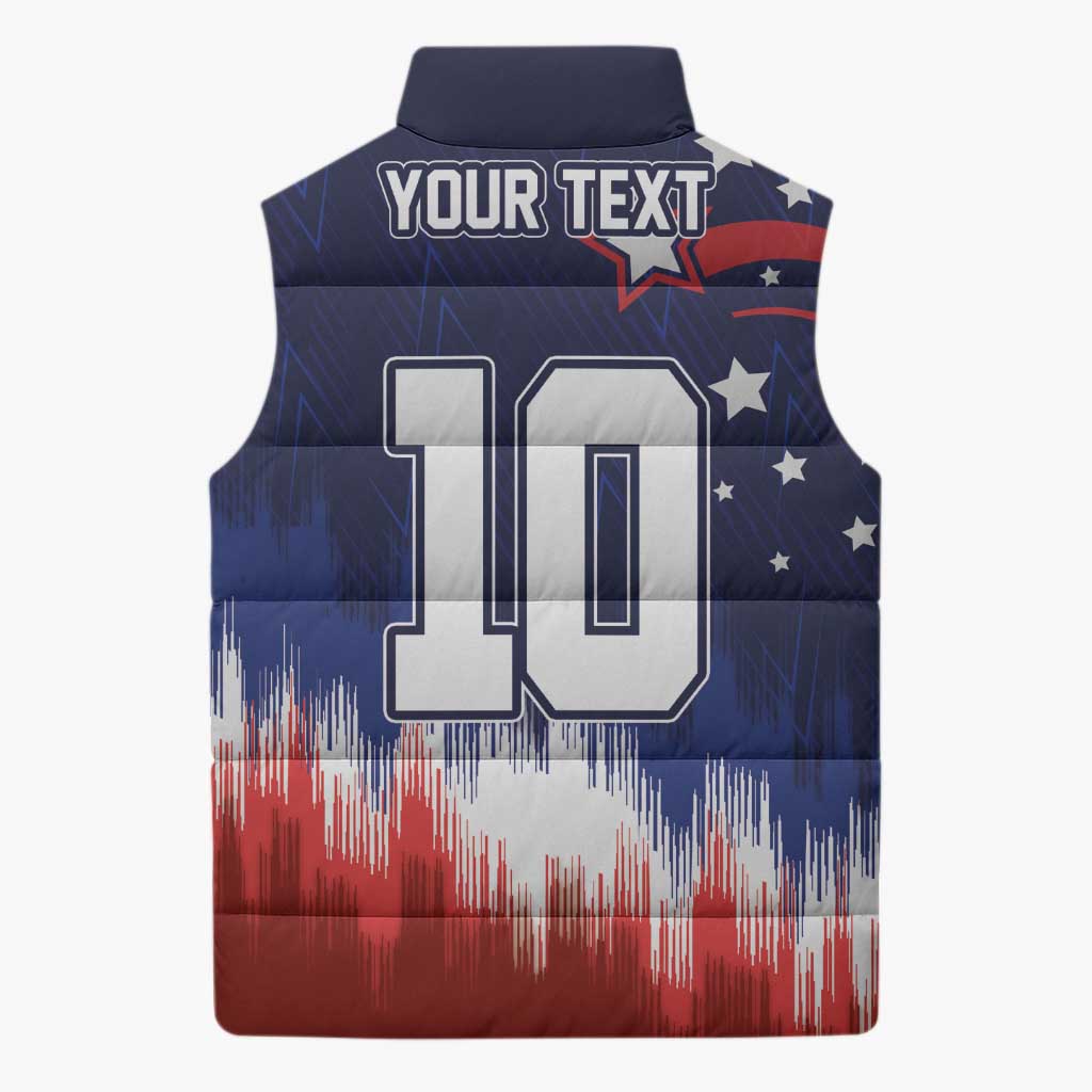Custom Rugby USA Sleeveless Puffer Jacket American Icon - Wonder Print Shop