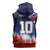 Custom Rugby USA Sleeveless Zip Hoodie American Icon - Wonder Print Shop