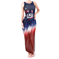 Custom Rugby USA Tank Maxi Dress American Icon - Wonder Print Shop