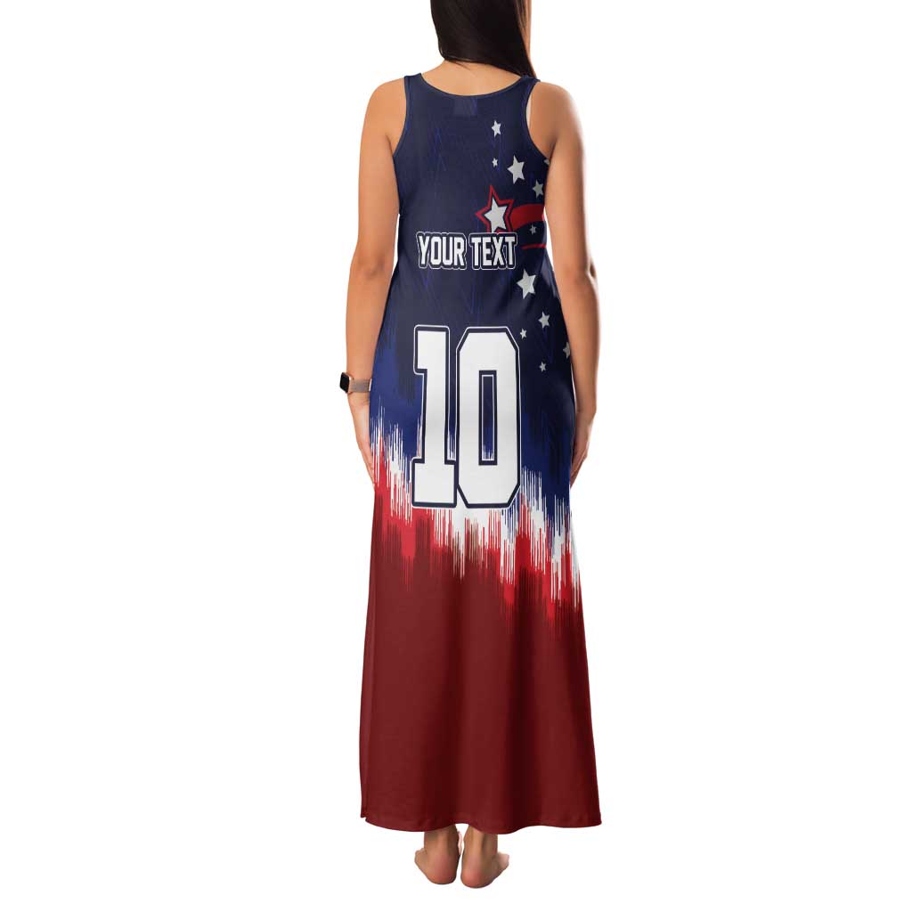 Custom Rugby USA Tank Maxi Dress American Icon - Wonder Print Shop
