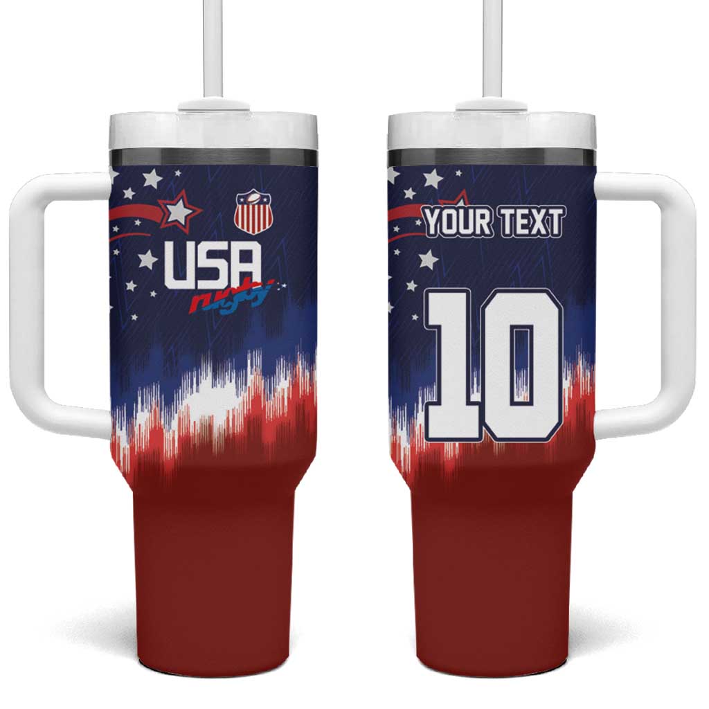 Custom Rugby USA Tumbler With Handle American Icon - Wonder Print Shop