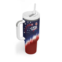 Custom Rugby USA Tumbler With Handle American Icon - Wonder Print Shop