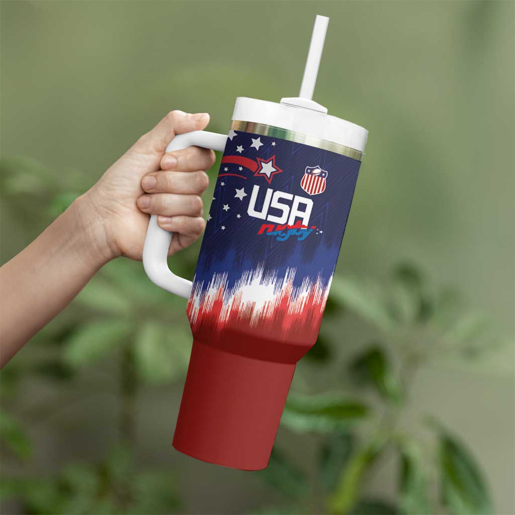 Custom Rugby USA Tumbler With Handle American Icon - Wonder Print Shop