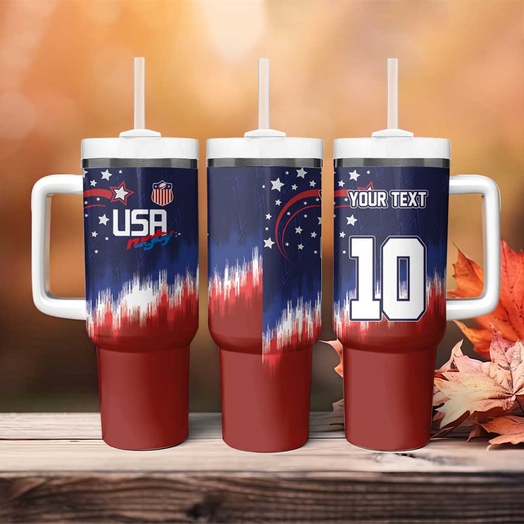 Custom Rugby USA Tumbler With Handle American Icon - Wonder Print Shop