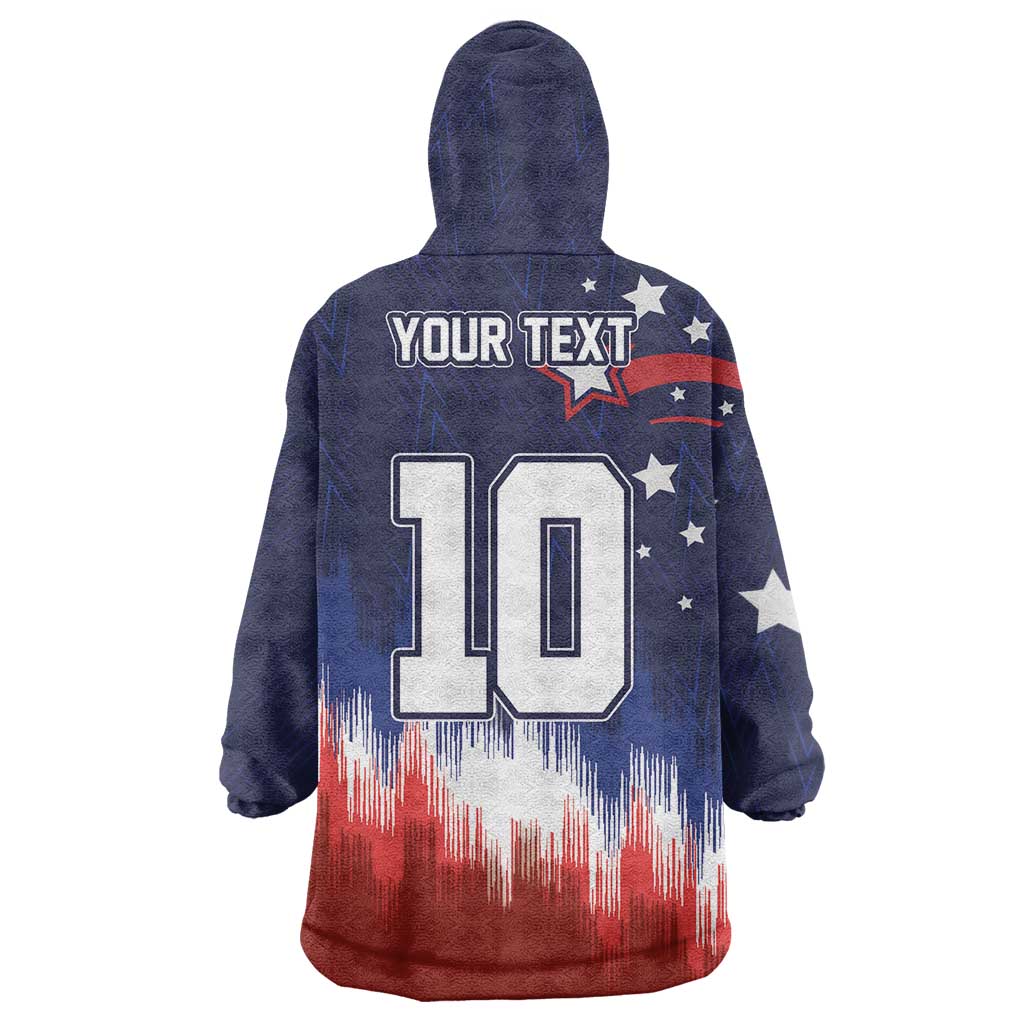 Custom Rugby USA Wearable Blanket Hoodie American Icon - Wonder Print Shop