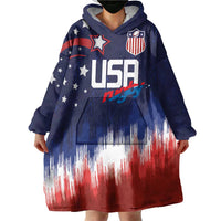 Custom Rugby USA Wearable Blanket Hoodie American Icon - Wonder Print Shop