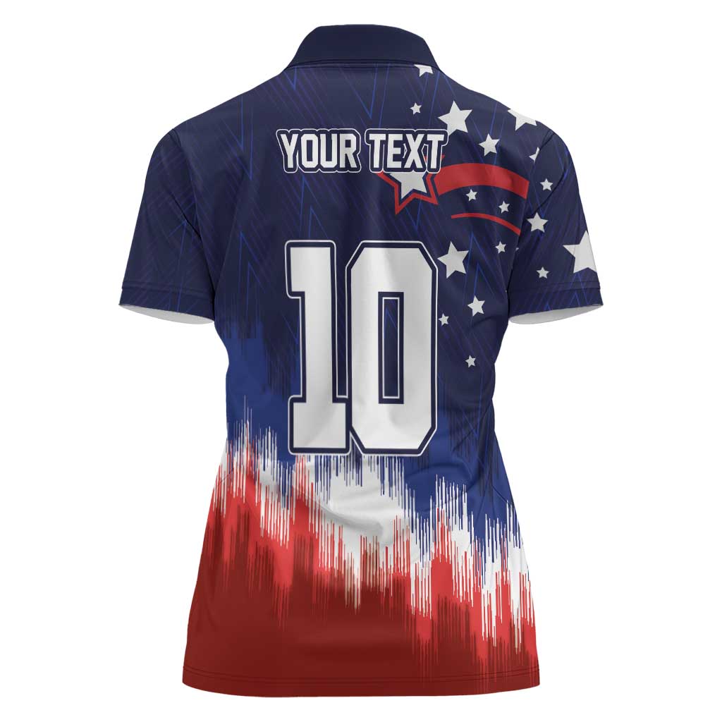 Custom Rugby USA Women Polo Shirt American Icon - Wonder Print Shop