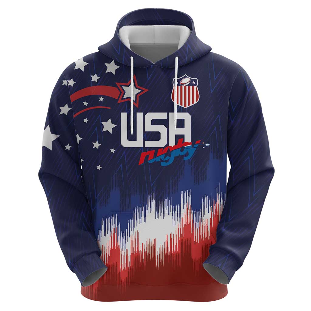 Custom Rugby USA Zip Hoodie American Icon - Wonder Print Shop