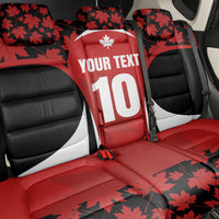 Custom Canada Pacific Rugby 2024 Back Car Seat Cover Maple Pattern Jersey - Wonder Print Shop