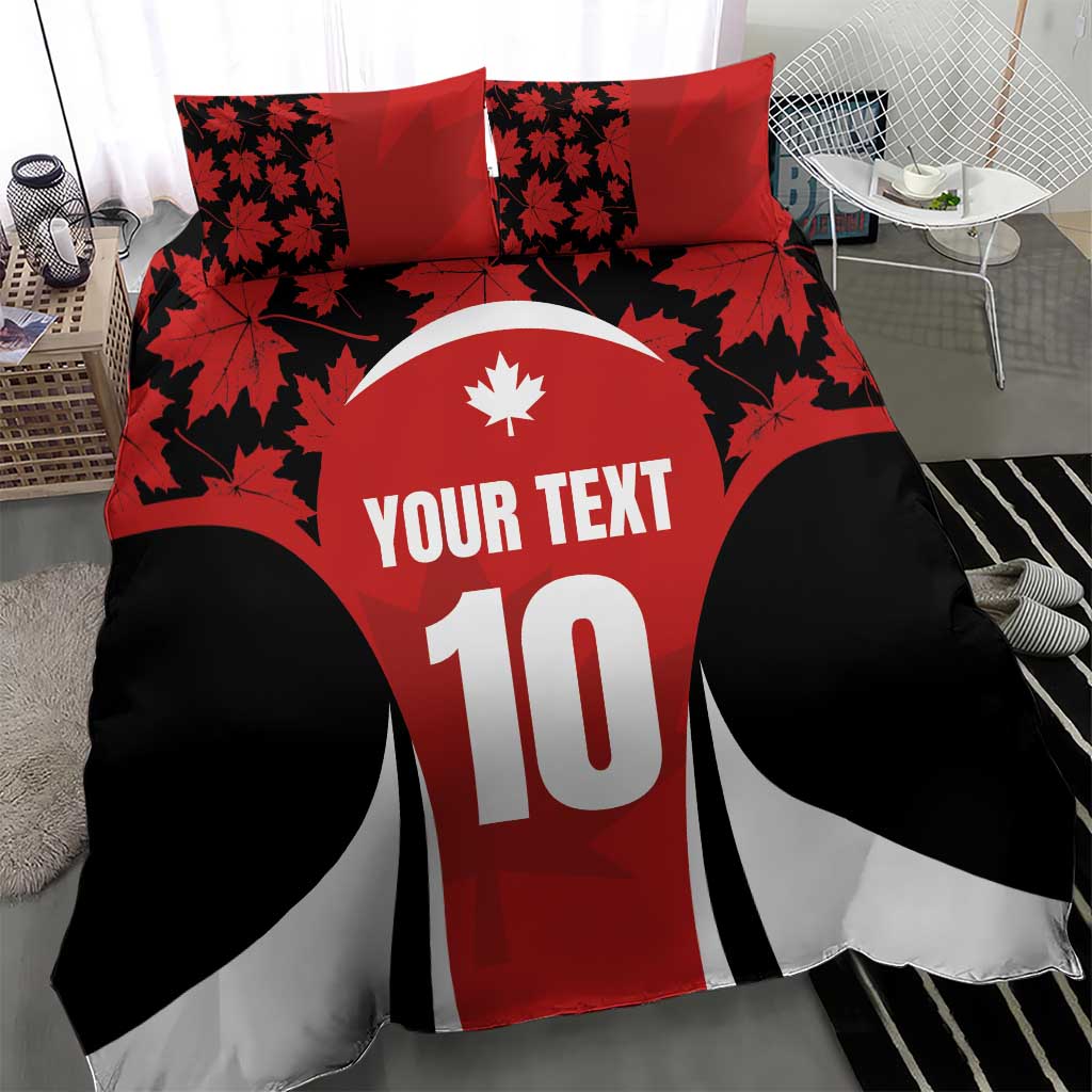 Custom Canada Pacific Rugby 2024 Bedding Set Maple Pattern Jersey - Wonder Print Shop