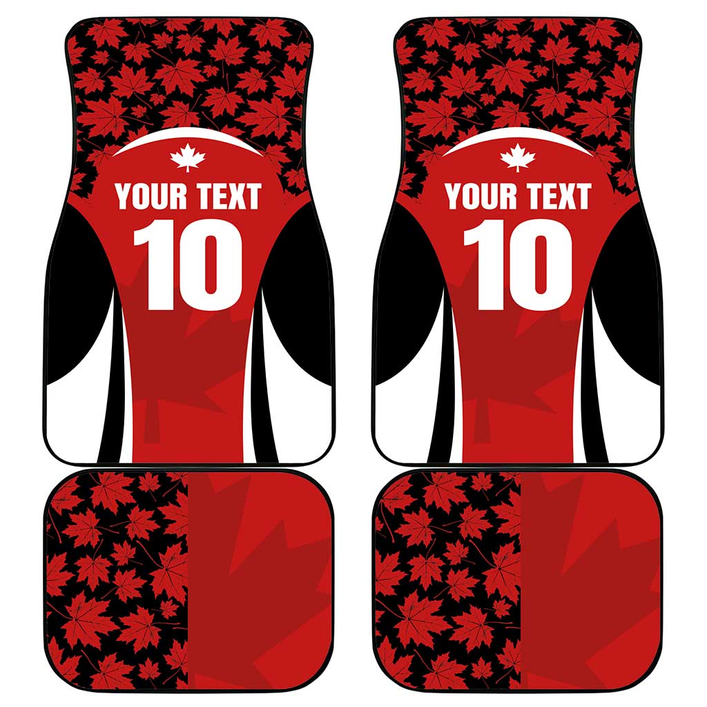 Custom Canada Pacific Rugby 2024 Car Mats Maple Pattern Jersey - Wonder Print Shop