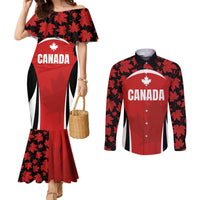Custom Canada Pacific Rugby 2024 Couples Matching Mermaid Dress and Long Sleeve Button Shirt Maple Pattern Jersey