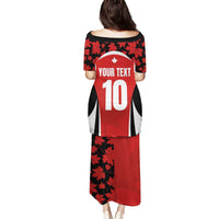 Custom Canada Pacific Rugby 2024 Family Matching Puletasi and Hawaiian Shirt Maple Pattern Jersey - Wonder Print Shop