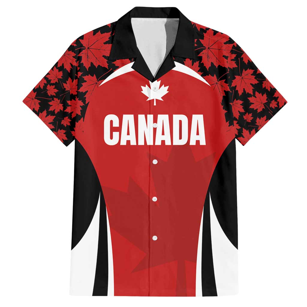 Custom Canada Pacific Rugby 2024 Family Matching Summer Maxi Dress and Hawaiian Shirt Maple Pattern Jersey - Wonder Print Shop