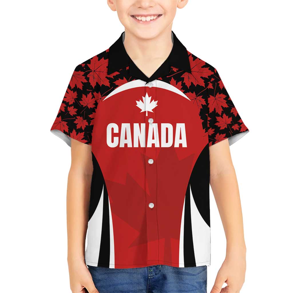 Custom Canada Pacific Rugby 2024 Family Matching Summer Maxi Dress and Hawaiian Shirt Maple Pattern Jersey - Wonder Print Shop
