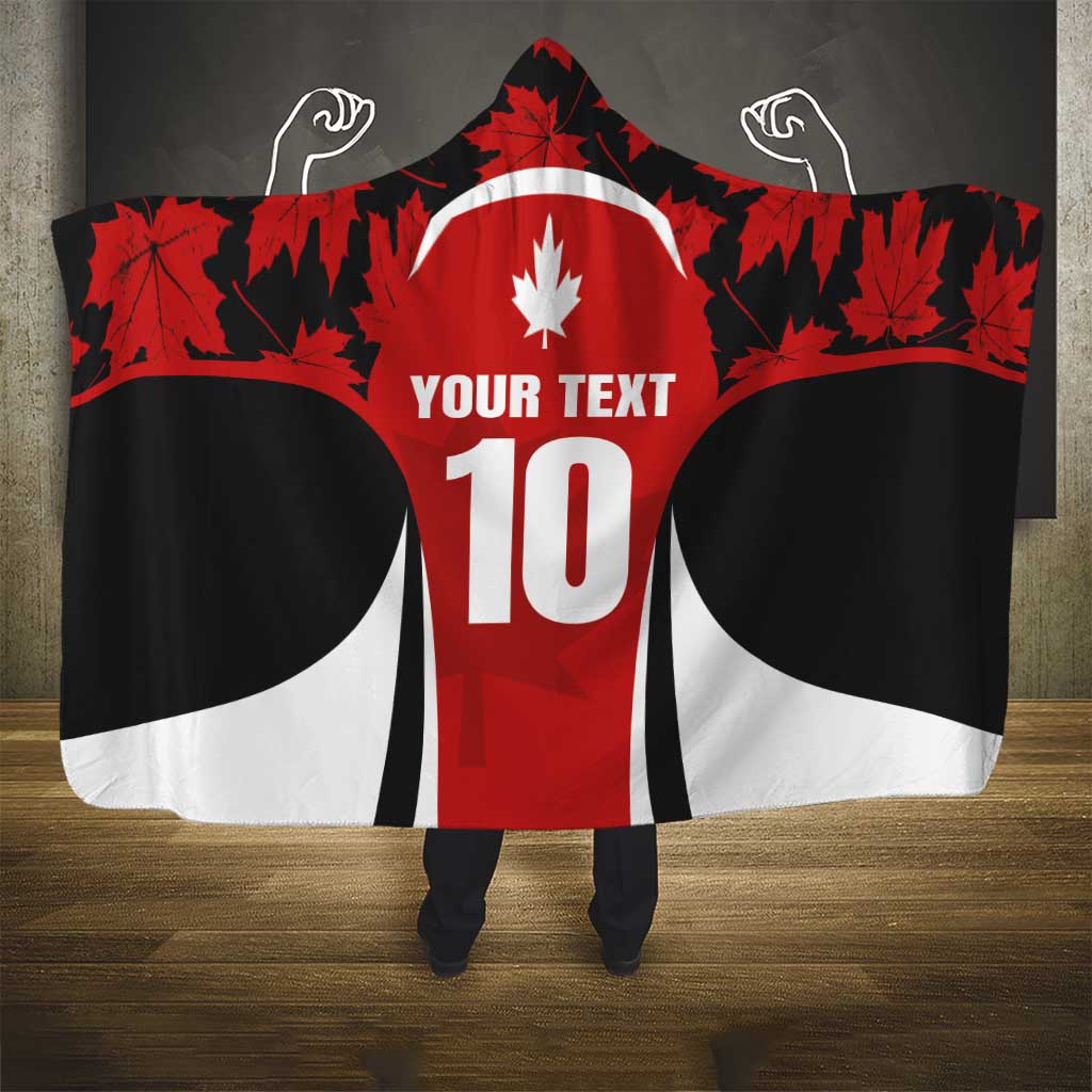 Custom Canada Pacific Rugby 2024 Hooded Blanket Maple Pattern Jersey