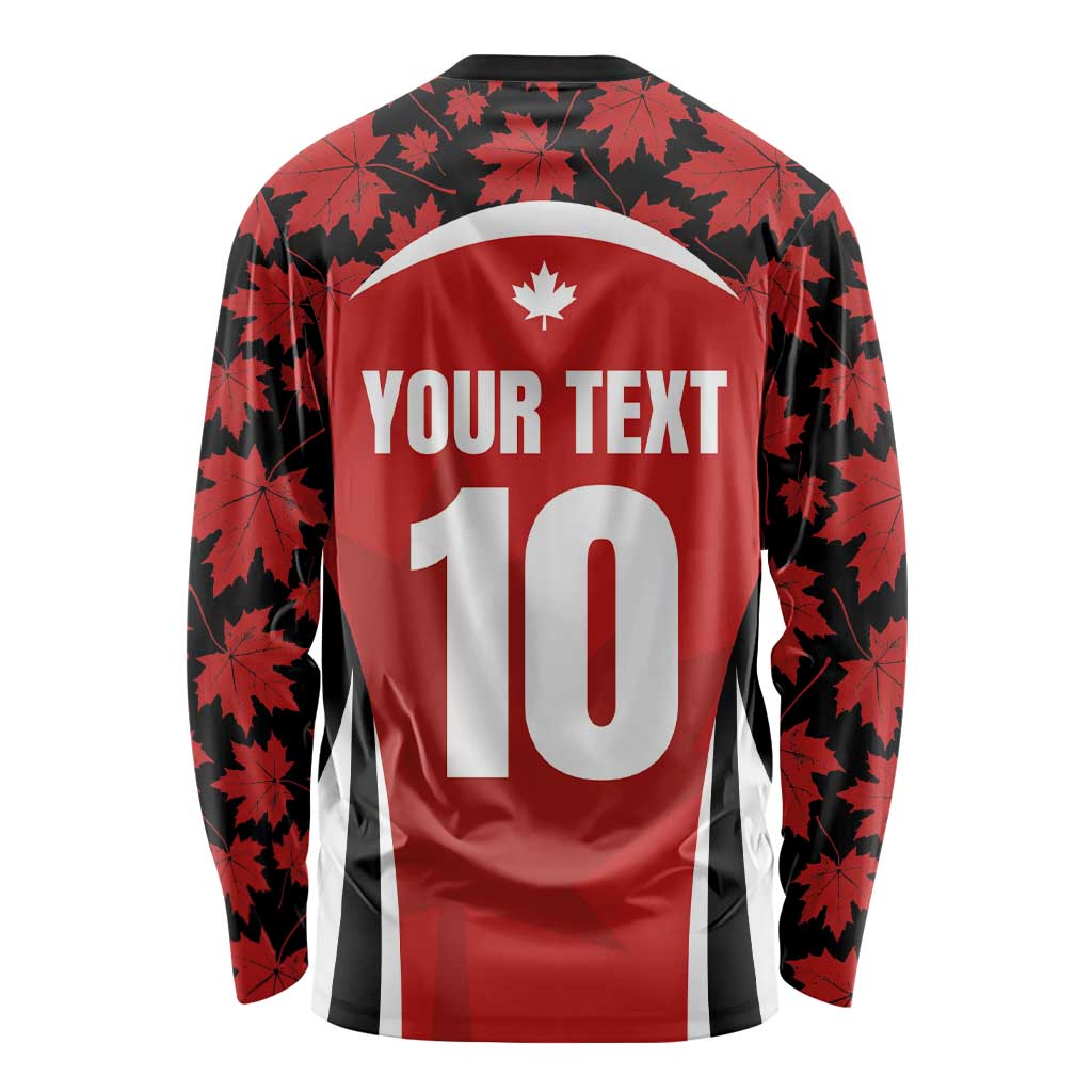 Custom Canada Pacific Rugby 2024 Long Sleeve Shirt Maple Pattern Jersey - Wonder Print Shop