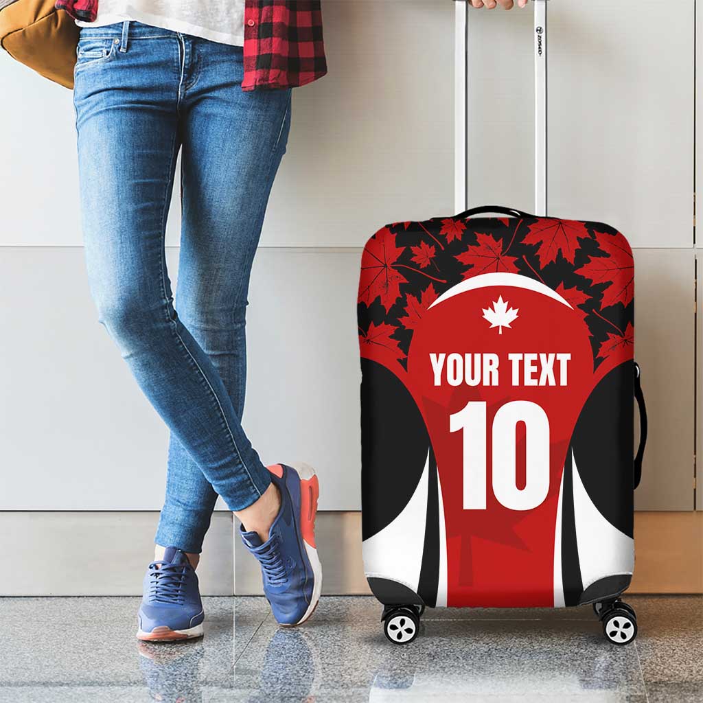 Custom Canada Pacific Rugby 2024 Luggage Cover Maple Pattern Jersey - Wonder Print Shop