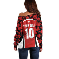 Custom Canada Pacific Rugby 2024 Off Shoulder Sweater Maple Pattern Jersey - Wonder Print Shop