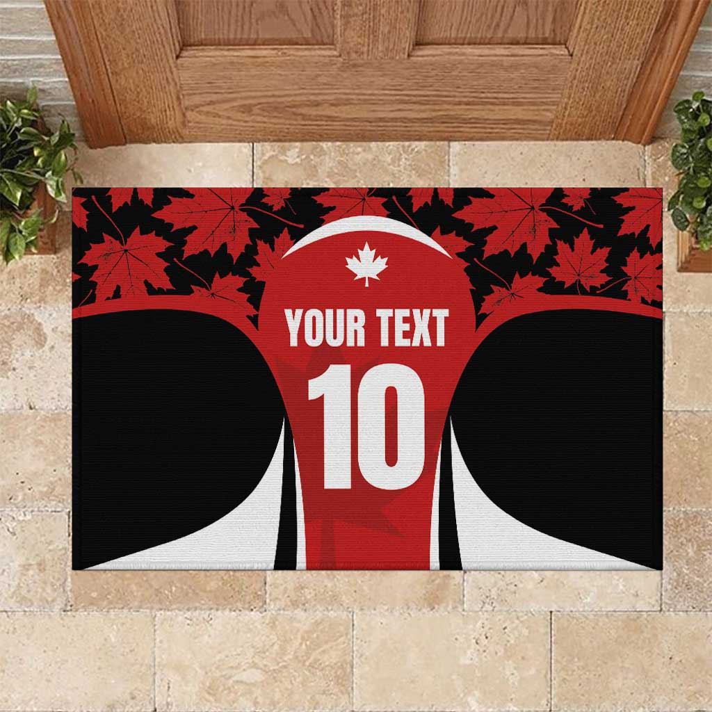 Custom Canada Pacific Rugby 2024 Rubber Doormat Maple Pattern Jersey - Wonder Print Shop