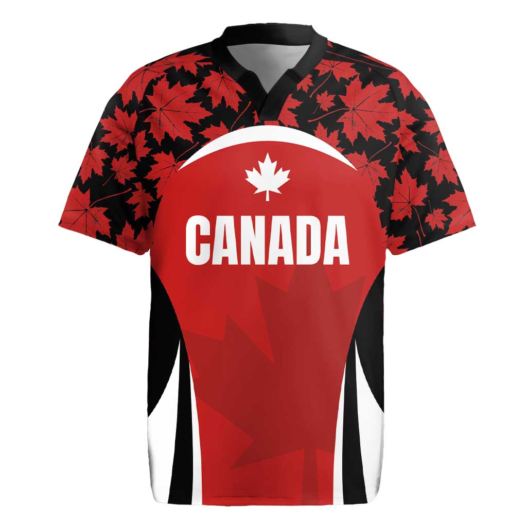 Custom Canada Pacific Rugby 2024 Rugby Jersey Maple Pattern Jersey - Wonder Print Shop
