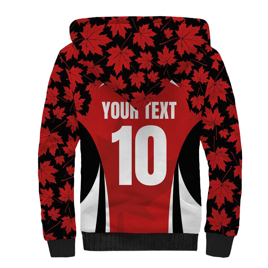 Custom Canada Pacific Rugby 2024 Sherpa Hoodie Maple Pattern Jersey - Wonder Print Shop