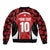 Custom Canada Pacific Rugby 2024 Sleeve Zip Bomber Jacket Maple Pattern Jersey - Wonder Print Shop
