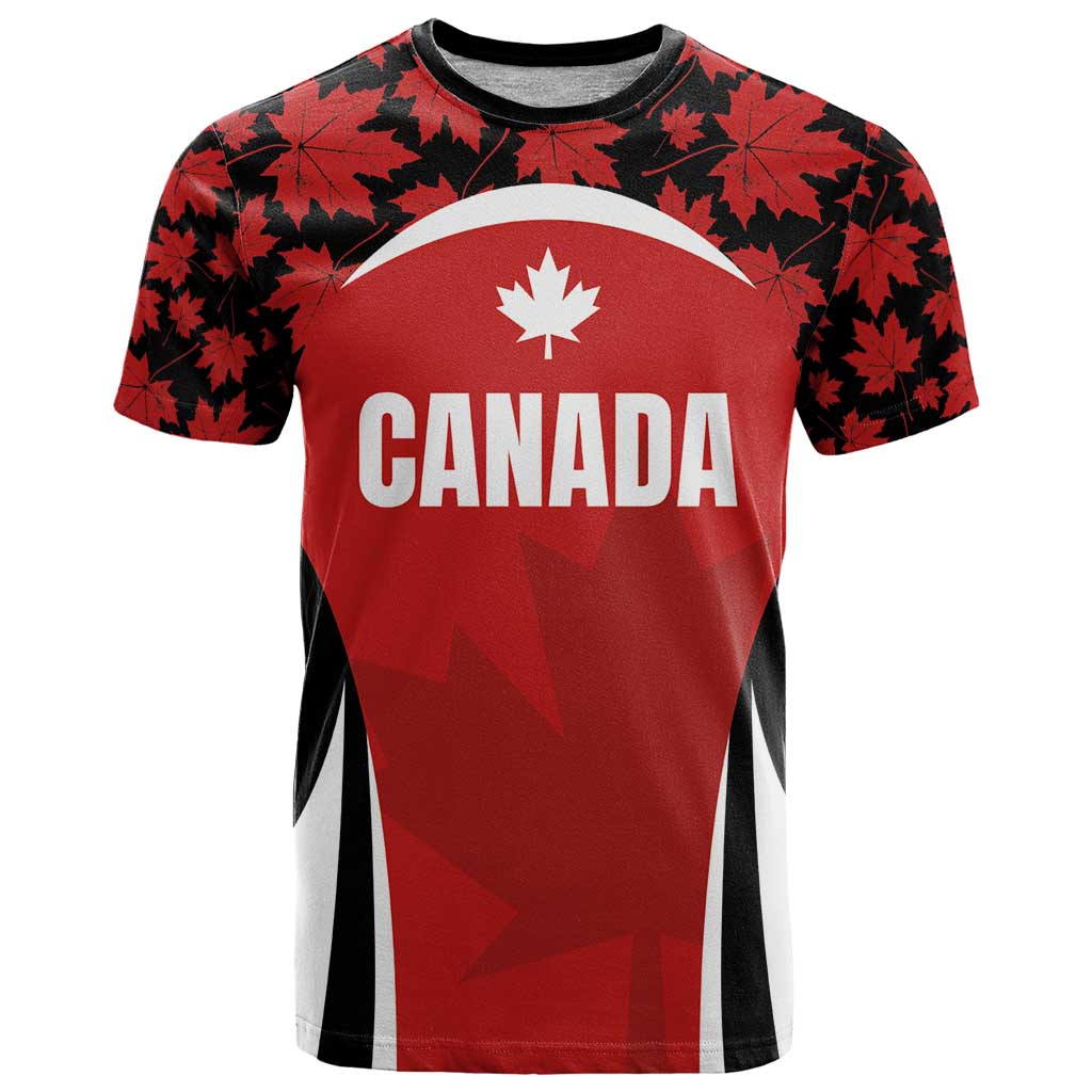 Custom Canada Pacific Rugby 2024 T Shirt Maple Pattern Jersey - Wonder Print Shop