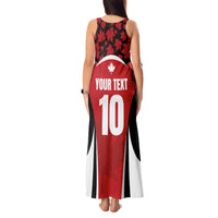 Custom Canada Pacific Rugby 2024 Tank Maxi Dress Maple Pattern Jersey - Wonder Print Shop