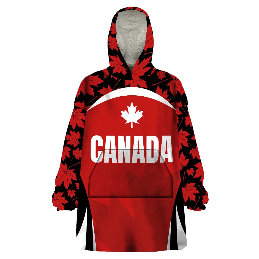 Custom Canada Pacific Rugby 2024 Wearable Blanket Hoodie Maple Pattern Jersey - Wonder Print Shop