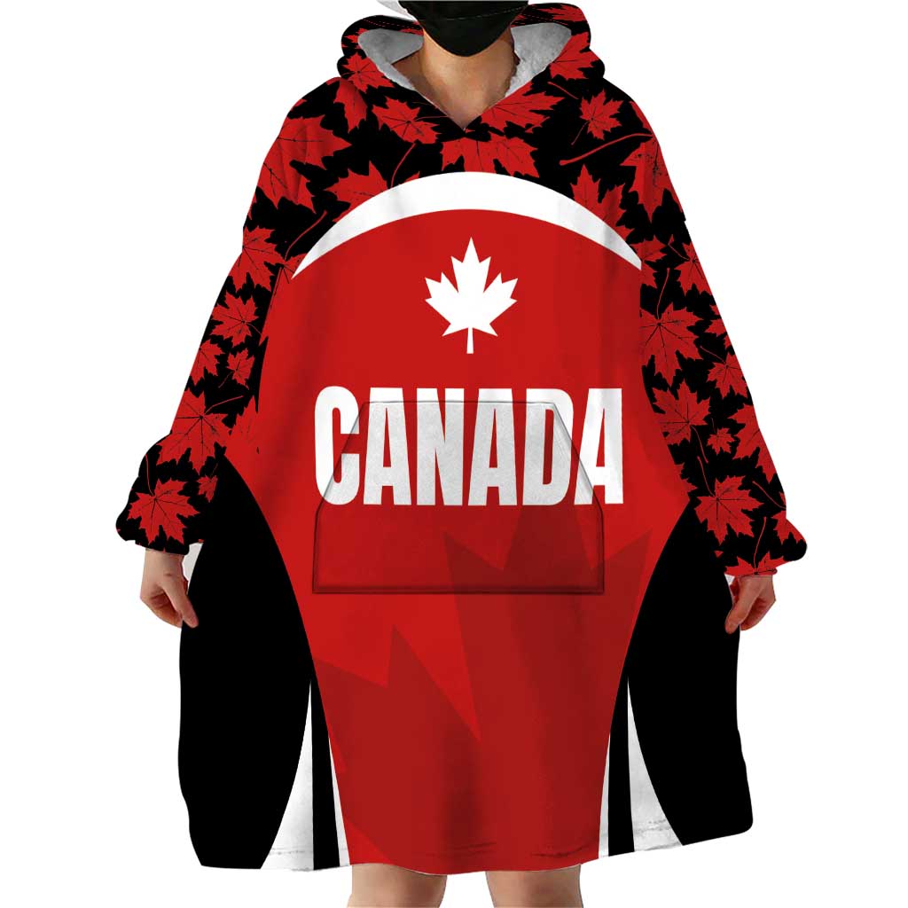 Custom Canada Pacific Rugby 2024 Wearable Blanket Hoodie Maple Pattern Jersey - Wonder Print Shop