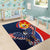Filipino American History Month Area Rug USA Eagle and Philippines Sun Symbol with National Flag - Wonder Print Shop