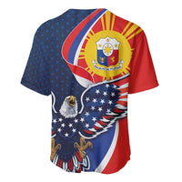 Filipino American History Month Baseball Jersey USA Eagle and Philippines Sun Symbol with National Flag - Wonder Print Shop
