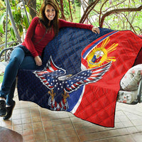 Filipino American History Month Quilt USA Eagle and Philippines Sun Symbol with National Flag - Wonder Print Shop