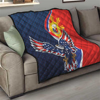 Filipino American History Month Quilt USA Eagle and Philippines Sun Symbol with National Flag - Wonder Print Shop