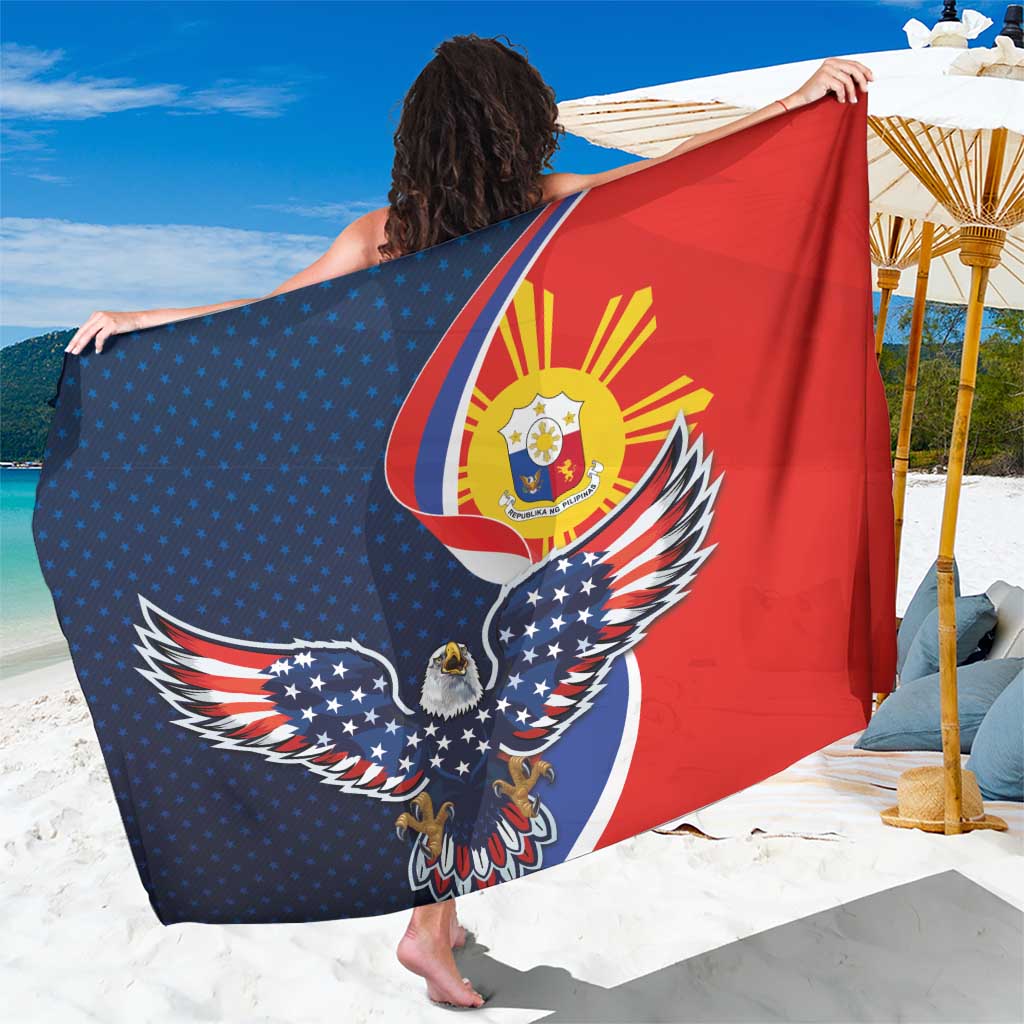 Filipino American History Month Sarong USA Eagle and Philippines Sun Symbol with National Flag - Wonder Print Shop