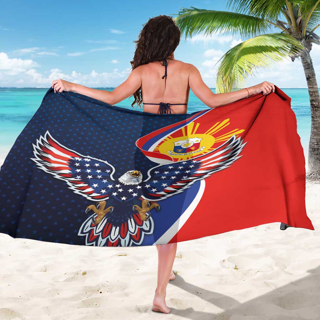 Filipino American History Month Sarong USA Eagle and Philippines Sun Symbol with National Flag - Wonder Print Shop