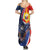Filipino American History Month Summer Maxi Dress USA Eagle and Philippines Sun Symbol with National Flag - Wonder Print Shop