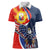 Filipino American History Month Women Polo Shirt USA Eagle and Philippines Sun Symbol with National Flag - Wonder Print Shop