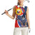 Filipino American History Month Women Sleeveless Polo Shirt USA Eagle and Philippines Sun Symbol with National Flag - Wonder Print Shop