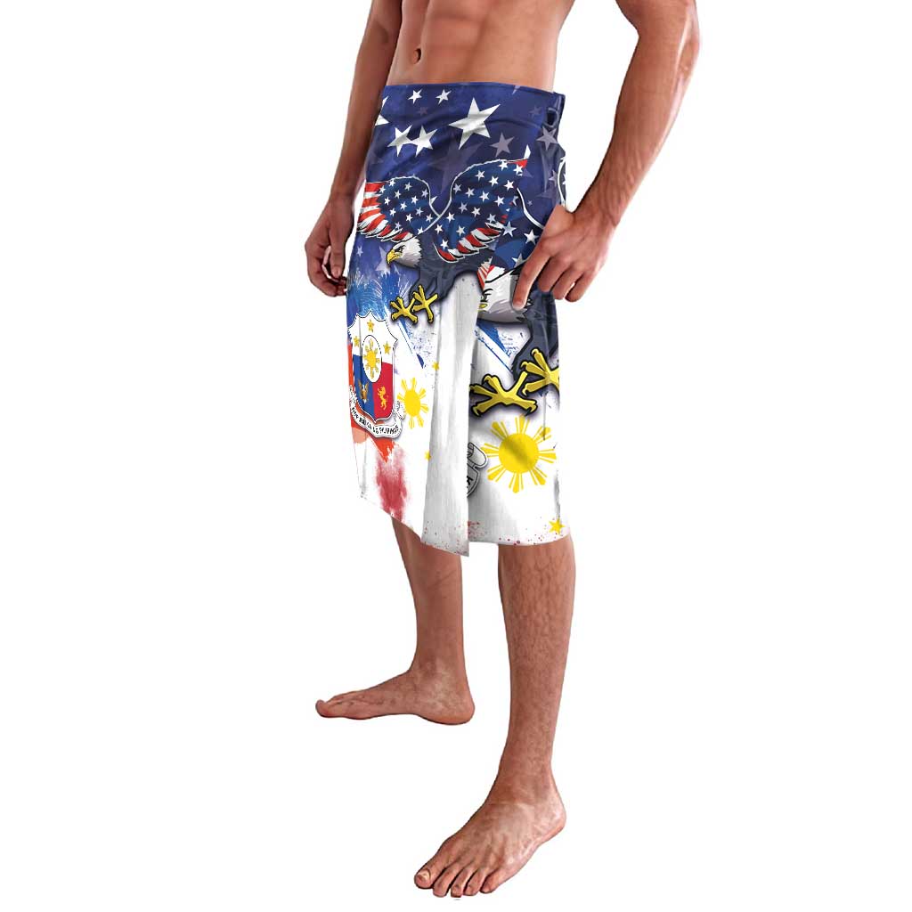 Filipino American History Month Lavalava USA Eagle and Philippines Coat of Arms Symbol with National Flag - Wonder Print Shop