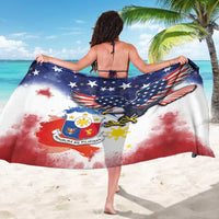 Filipino American History Month Sarong USA Eagle and Philippines Coat of Arms Symbol with National Flag - Wonder Print Shop
